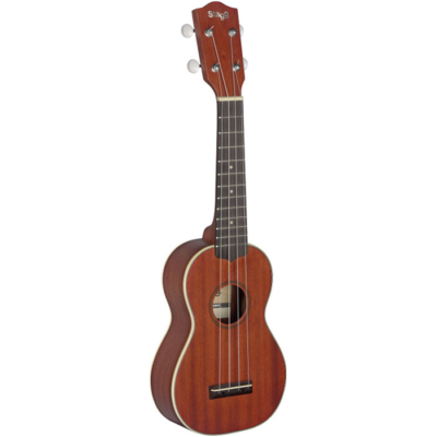 Ukelele Stagg Soprano Cedro Macizo-Aros Y Fondo Caoba-Con Funda Us70