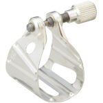 Abrazadera Bg Universal Para Saxo Alto-Tenor Metal Plateado-+ Cubre Boquilla L28Mj