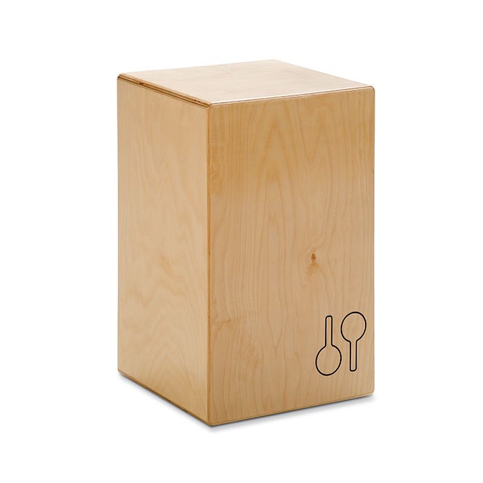CAJON SONOR GRANDE CON BORDONA-COLOR NATURAL