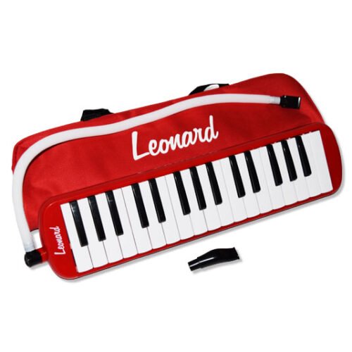 MELODICA LEONARD 32 NOTAS CON FUNDA-COLOR ROJO