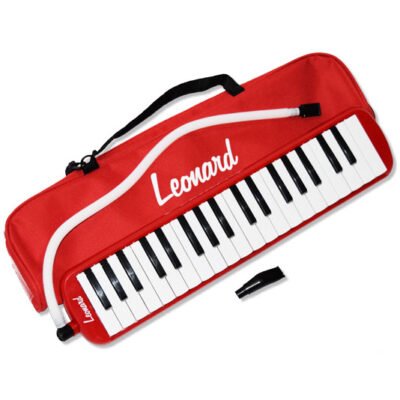 Melodica Leonard 37 Notas Con Funda-Color Rojo M37Ard