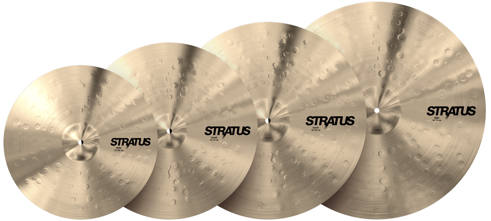 SET SABIAN STRATUS HI HAT 14"-CRASH 16"-CRASH 18"-RIDE 20" S5005G