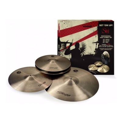 Set De Platillos Stagg Sh + Hi Hat 14"+ Crash 16"+ Ride 20" + Funda Shsetr