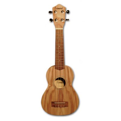 Ukelele Leonard Soprano Ash 21" Con Cuerdas Aquila Y Funda - Color Natural Mate Uk22Sn