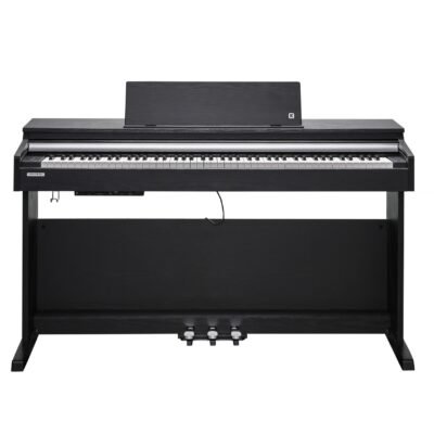 Piano Digital Kurzweil 88 Notas Con Mueble-12 Sonidos-256 Voces Polifonia-Bluetooth-Banqueta-Usb/Midi-Color Negro Cupm1Bk