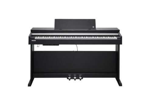 PIANO DIGITAL KURZWEIL 88 NOTAS CON MUEBLE-12 SONIDOS-256 VOCES POLIFONIA-BLUETOOTH-BANQUETA-USB/MIDI-COLOR NEGRO