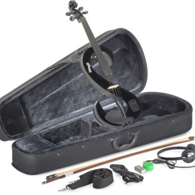 Violin Electrico Stagg + Estuche-Auriculares-Arco Color Negro Evn44Bk