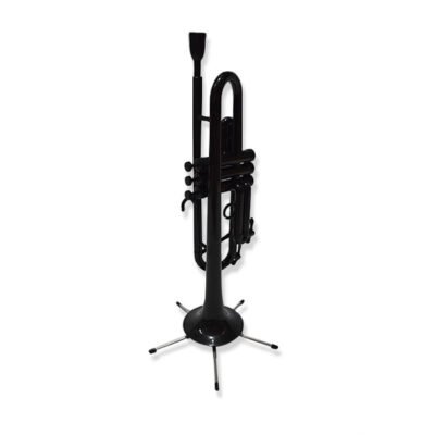Trompeta Plastica Gala Negra-+ Soporte Plegable-Limpiadores-Estuche Ptr1100