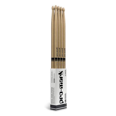 Pack X 4 Unidades-Palillo Promark Hickory 5B Punta Madera Tx5Bw4P