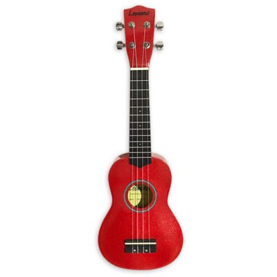 Ukelele Leonard Soprano Con Funda - Color Rojo Sparkle Uk15Srd