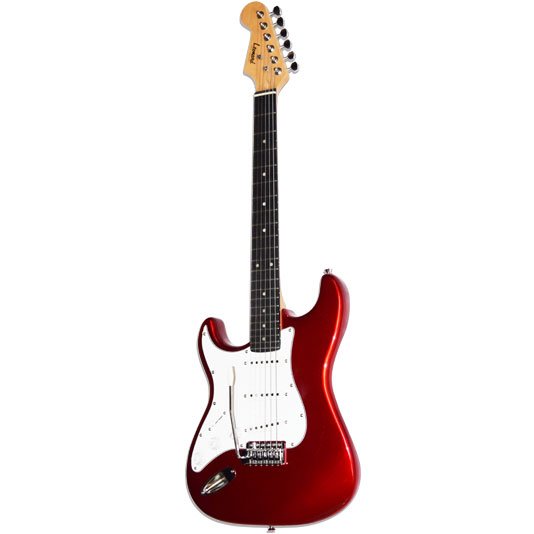 Guitarra Electrica Leonard Stratocaster Para Zurdo - Color Rojo Metalizado Le365Mrd