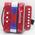 Acordeon J Meister Para Chicos  2 Bajos 7 Botones Color Rojo Mc103Wrd