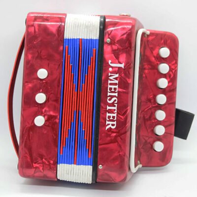 Acordeon J Meister Para Chicos  2 Bajos 7 Botones Color Rojo Mc103Wrd
