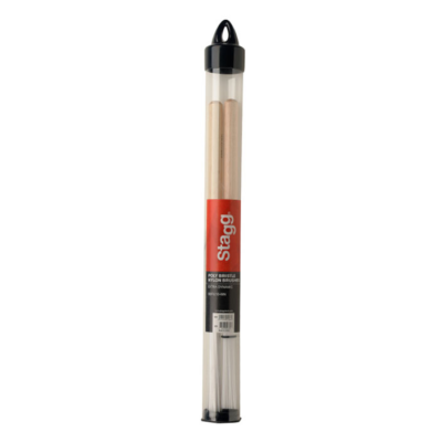 Escobillas Stagg De Nylon Dynamic Con Agarre De Madera-Con Estuche Sbru10Wm