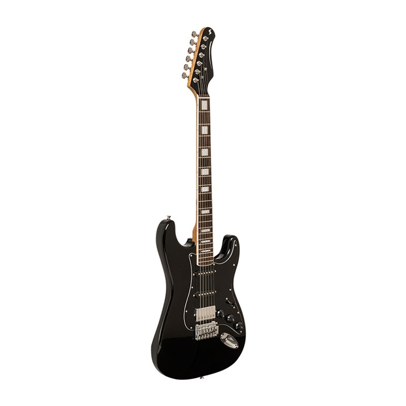 Guitarra Electrica Stagg Vintage Stratocaster-Mics 2 Singles Y 1 Humbucker-Color Negro Ses60Blk