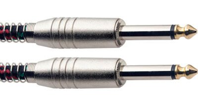 Cable Stagg De Tela Plug-Plug 6Mts Color Negro Sgc6Vtbk