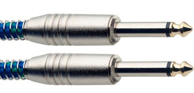 Cable Stagg De Tela Plug-Plug 6Mts Color Azul Sgc6Vtbl