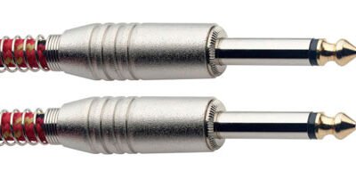 Cable Stagg De Tela Plug-Plug 6Mts Color Rojo Sgc6Vtrd