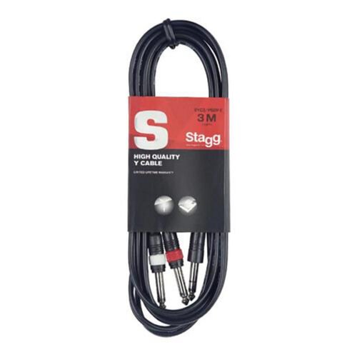 CABLE STAGG PLUG-A DOS PLUG 3MTS