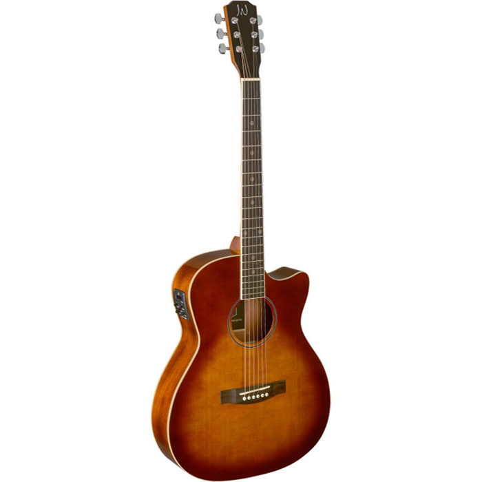 GUITARRA STAGG ELECTROACUSTICA C/CORTE-TAPA DE PINO MACIZA-CLAV BLINDADAS EQ 5 BANDAS-COLOR SUNBURST BESACEDCB