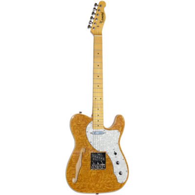 Guitarra Electrica Leonard Telecaster Semi Hollow Ash-Color Yellowwish Le496Mfyl