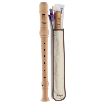 Flauta Dulce Soprano Stagg Digitacion Alemana De Madera Con Funda Rec3Gerwd