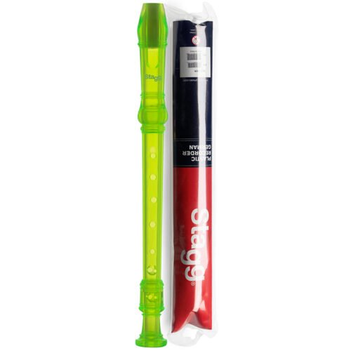 FLAUTA DULCE SOPRANO STAGG DIGITACION ALEMANA CON FUNDA COLOR VERDE