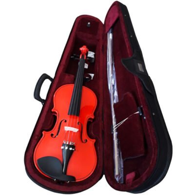 Violin Stradella 4/4-Tapa Pino Maciza-Estuche-Arco-Color Rojo Mv141144Rd