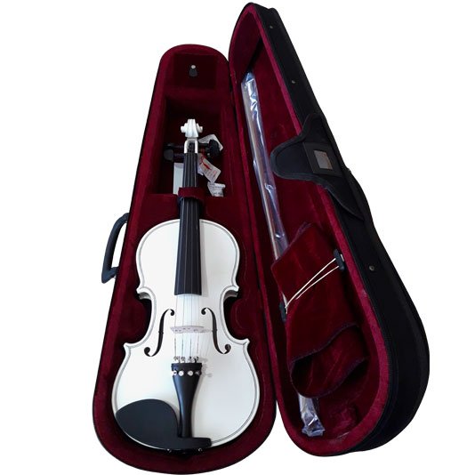 Violin Stradella 4/4-Tapa Pino Maciza-Estuche-Arco-Color Blanco Mv141144Wh
