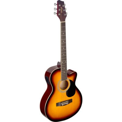 Guitarra Electroacustica Stagg Con Corte-Eq 5 Bandas Con Afinador-Color Sunburst Sa20Acesnb