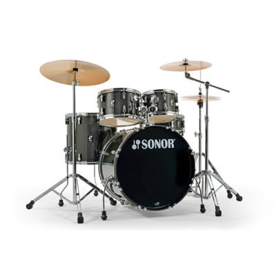 Bateria Sonor Aqx "Stage" Poplar-22"X16"-10"X7"-12"X8"- 16"X15"-Red.Madera 14"X5.5"-Inc Platillos B8 X 3-Hardware-Color Black Midnight Sparkle Aqxstagebms