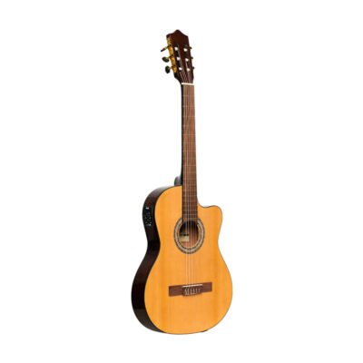 Guitarra Clasica Stagg 1/2 Caja De Pino-Eq 5 Bandas Y Afinador- Con Corte Scl60Tcenat