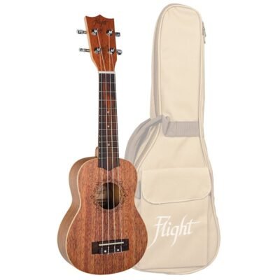 Flight Ukelele Soprano Dus321 Mah/Mah C/Funda Dus321 Mah/Mah