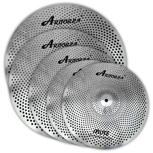 Set Platillo Bajo Volumen Practica ARBOREA MUTE SILVER MATTE 14/16/18/20