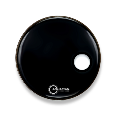 Parche 24" Bombo Aquarian Smptcc24Bk Ported Front Bass Black