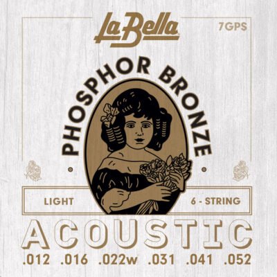 Encordado La Bella De Guitarra Acustica Phospor Bronze 012/052 7Gps