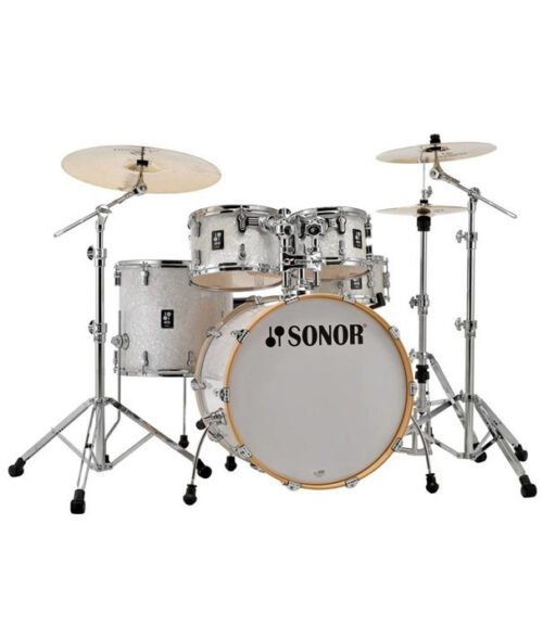 BATERIA SONOR AQ2 STAGE MAPLE-22"X17.5"-10"X7"-12"X8"-16"X15"-RED.MADERA 14"X6"-COLOR WHITE PEARL