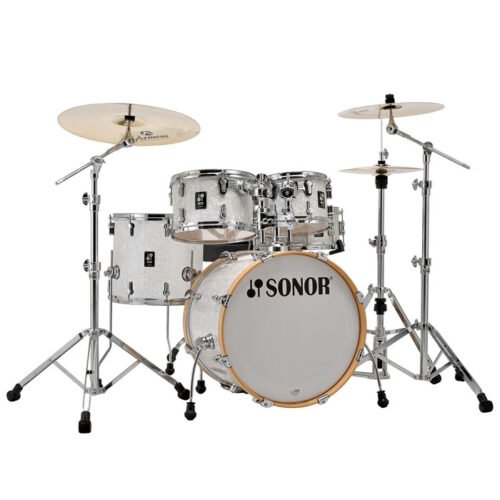 BATERIA SONOR AQ2 STUDIO MAPLE-20"X16"-10"X7"-12"X8"-14"X13"-RED.MADERA 14"X6"-COLOR WHITE PEARL