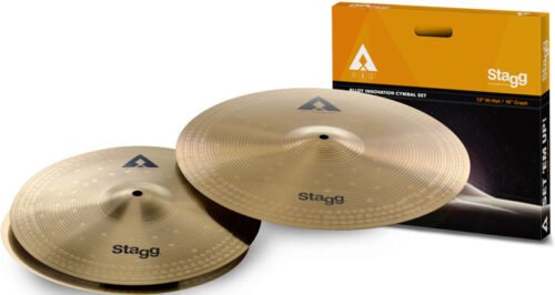 SET DE PLATILLOS STAGG INCLUYE HI HAT 13" + CRASH 16"