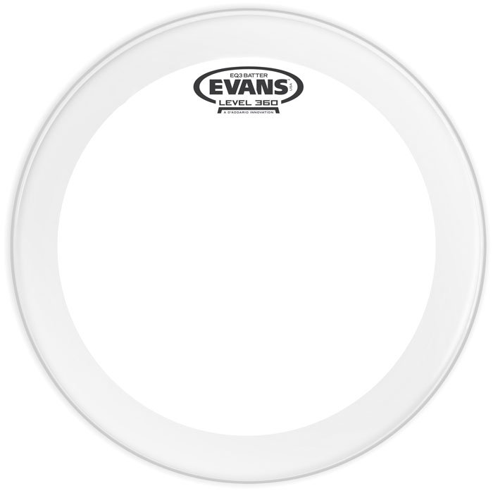 PARCHE EVANS 18" EQ3 ARENADO CAPA DOBLE PARA BOMBO BD18GB3C