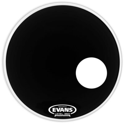 Parche Evans 22" Onyx Resonador Capa Simple Con Agujero Para Bombo Bd22Ronx