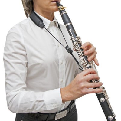 Correa Cuero Elastica Bg Para Clarinete Con Pad De Absorcion De Transpiracion-Cuero C23E