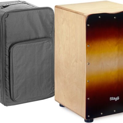 Cajon Stagg Con 2 Pares De Cuerdas Ajustables + Funda Y Llave De Afinar-Tapa Color Sunburst Caj50Msb