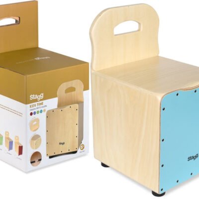 Cajon Stagg Para Chicos Con Respaldo-Tapa Color Azul Cajkidbl