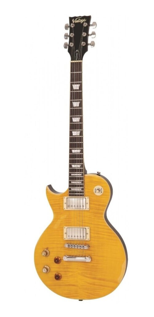 Guitarra Eléctrica Les Paul Vintage Lv100 Relic Lemon Zurda