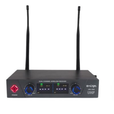 Microfono Inalambrico Dual Uhf Corbatero Hugel Jru-300 Jru-300/Pt-10C/Lt-11A