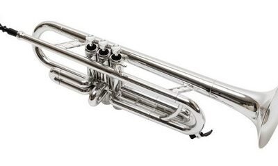 Trompeta De Plastico Bb Parquer Plateada Liviana Funda Ptr-200S