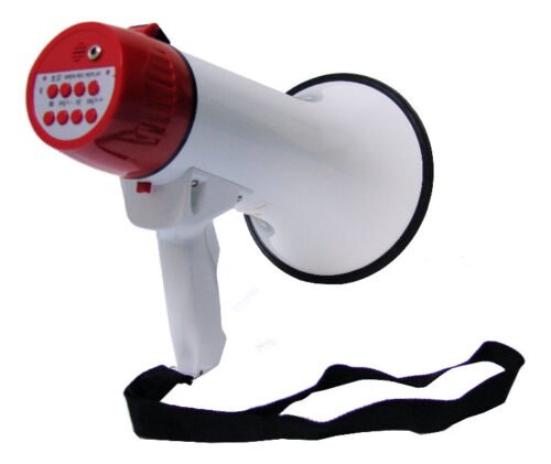 Megáfono C/ Micrófono Senon 15w Alcance 800m Con Usb Sd Aux