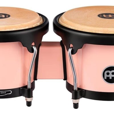 Bongo De Abs Plastic 6 1/2" & 7 1/2" , Parches De Bufalo, Color Rosado Hb50Fp