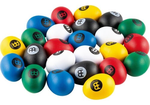 Surtido de 24 huevos shakers en colores negro, rojo,azul, verde, blanco y amarillo